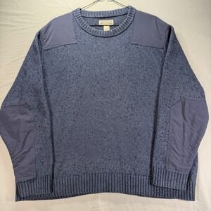 Duluth Trading Co Sweater Mens 2XL Blue Cotton Wool Shooting Outdoors Padded